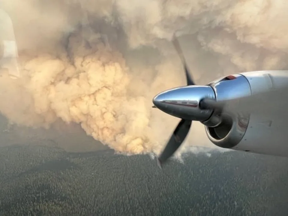 The Heather Lake wildfire is seen burning around five kilometres southwest of Manning Park Resort. The B.C. Wildfire Service said the fire has the potential for aggressive and rapid growth if winds and terrain align. (B.C. Wildfire Service): https://www.cbc.ca/news/canada/british-columbia/bc-wildfire-wrap-sept-5-1.6572925