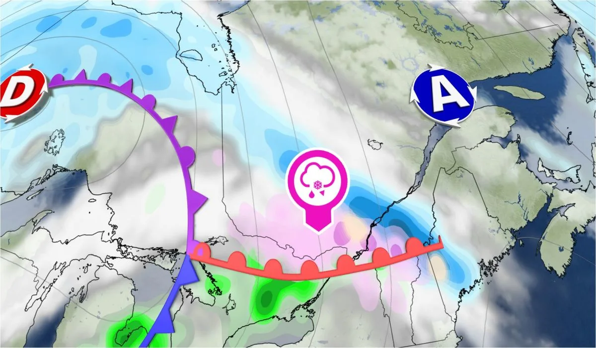 Neige et verglas : une tempête en route vers le Québec