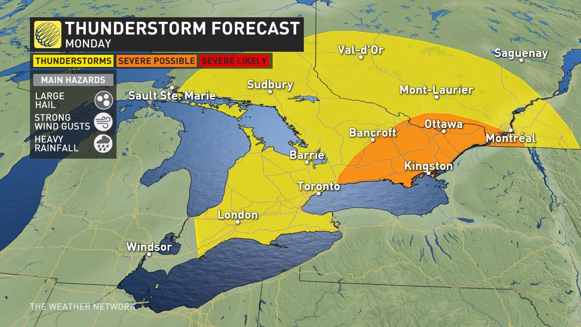 Ontario storm risk map Monday_May 26