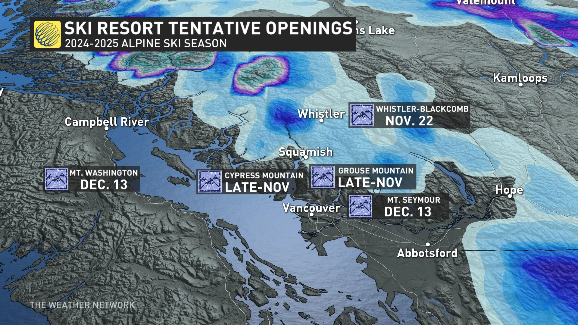 Tentative B.C. ski resort openings 2024-25 season_Oct. 28