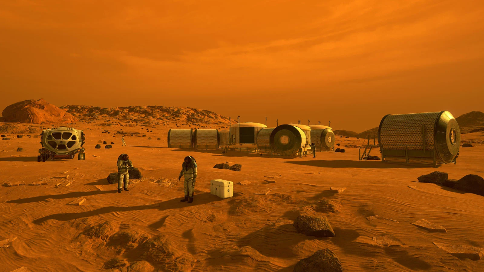 NASA Mars astronauts base rover