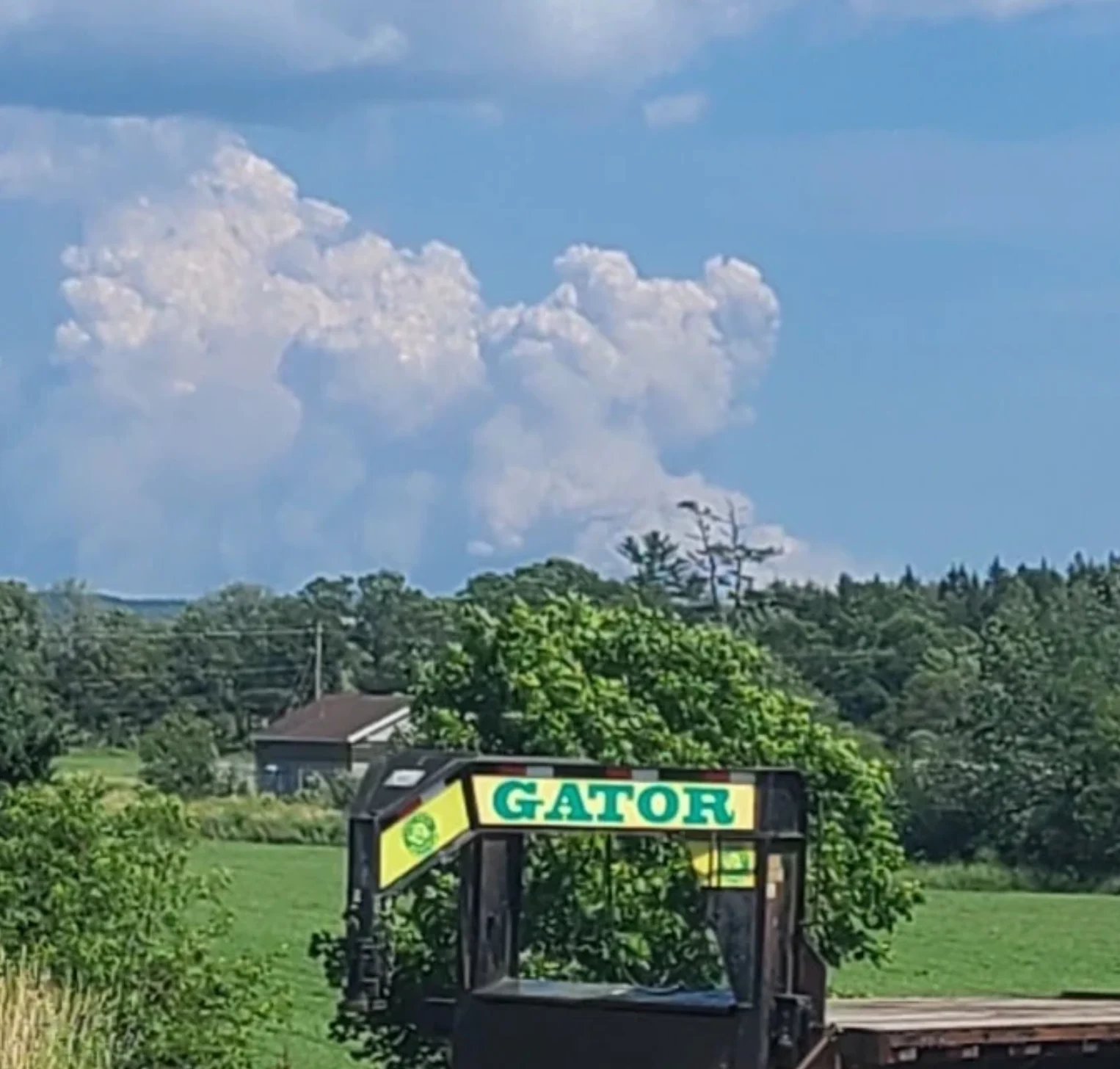 UGC/Glenn Fraser: Mooseland Road wildfire in Halifax County. July 16, 2026.