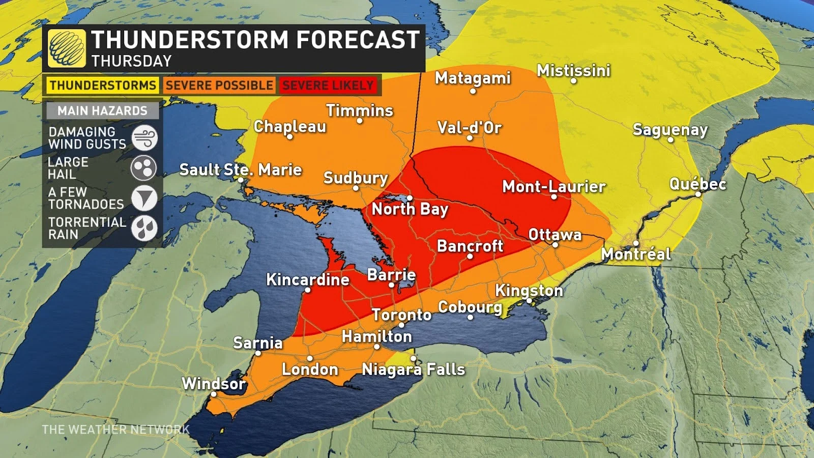 Severe storms continue Thursday night in Ontario, Quebec - The Weather ...