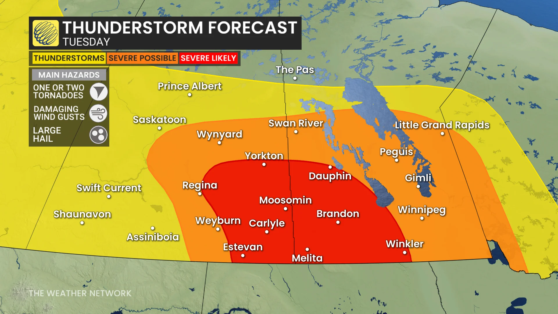 Baron - Tuesday storm risk Prairies - June 8