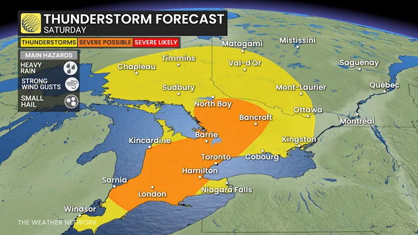 Severe thunderstorm risk may brew in Ontario on Saturday, stay alert ...