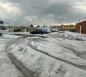 PHOTOS: Holy hail! Severe storms bring shovelable hail to Manitoba