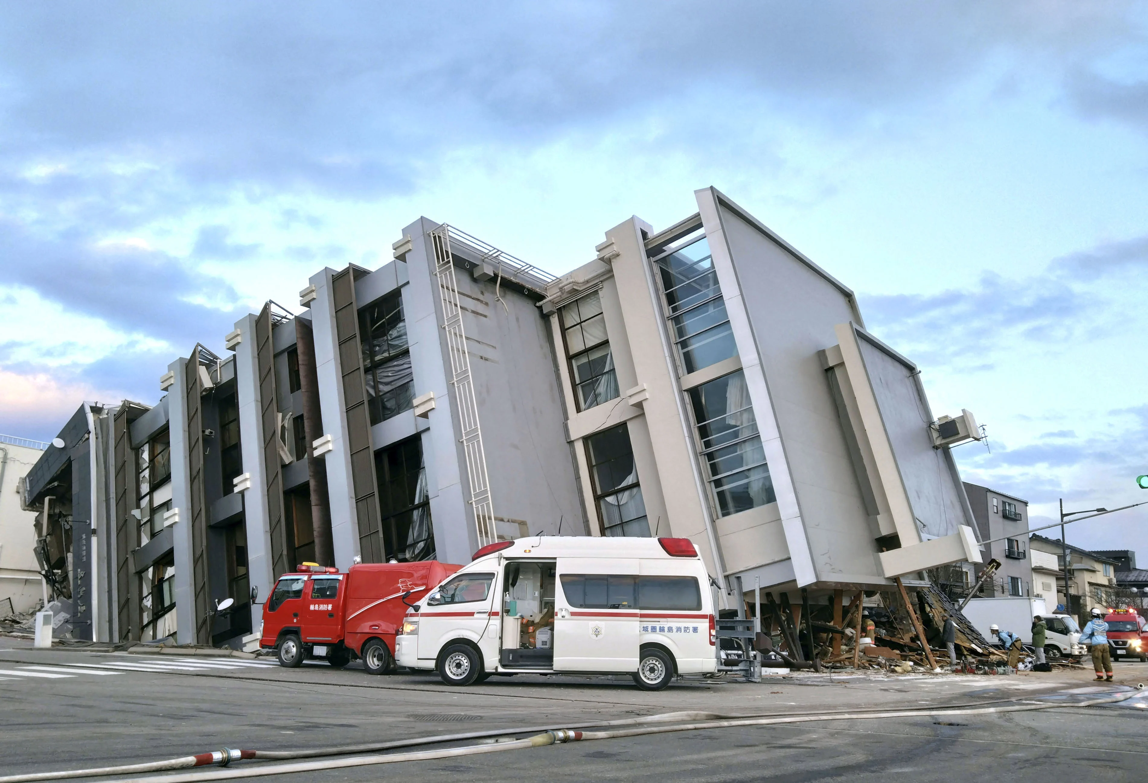 REUTERS: A collapsed building caused by an earthquake is seen in Wajima, Ishikawa prefecture, Japan January 2, 2024, in this photo released by Kyodo. Mandatory credit Kyodo via REUTERS