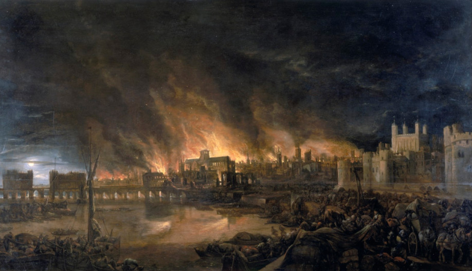 После великого пожара. Великий Лондонский пожар 1666. Великий пожар в Лондоне в 1666. Пожар в Лондоне 1666. Лондон 1666.