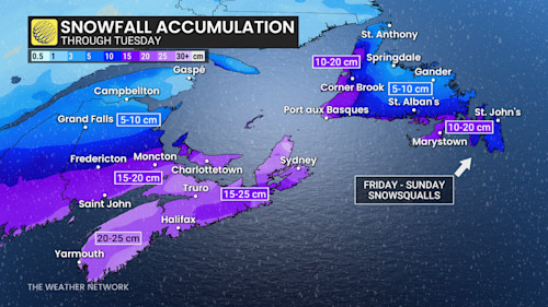 Atlantic Canada bracing for 10-25+ cm from major storm - The Weather ...