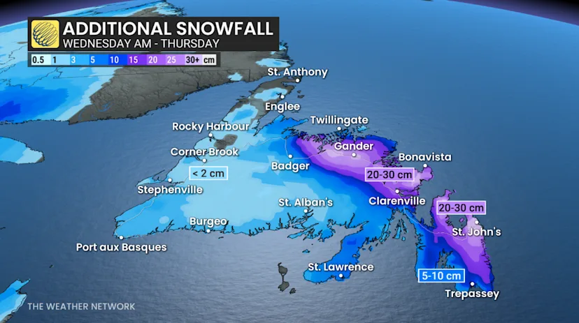 Power outages reported as parts of Newfoundland brace for 60 cm of snow ...
