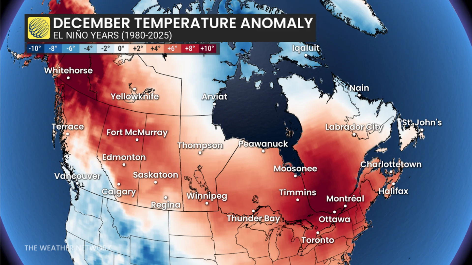 December temperature anomalies - 2026-27