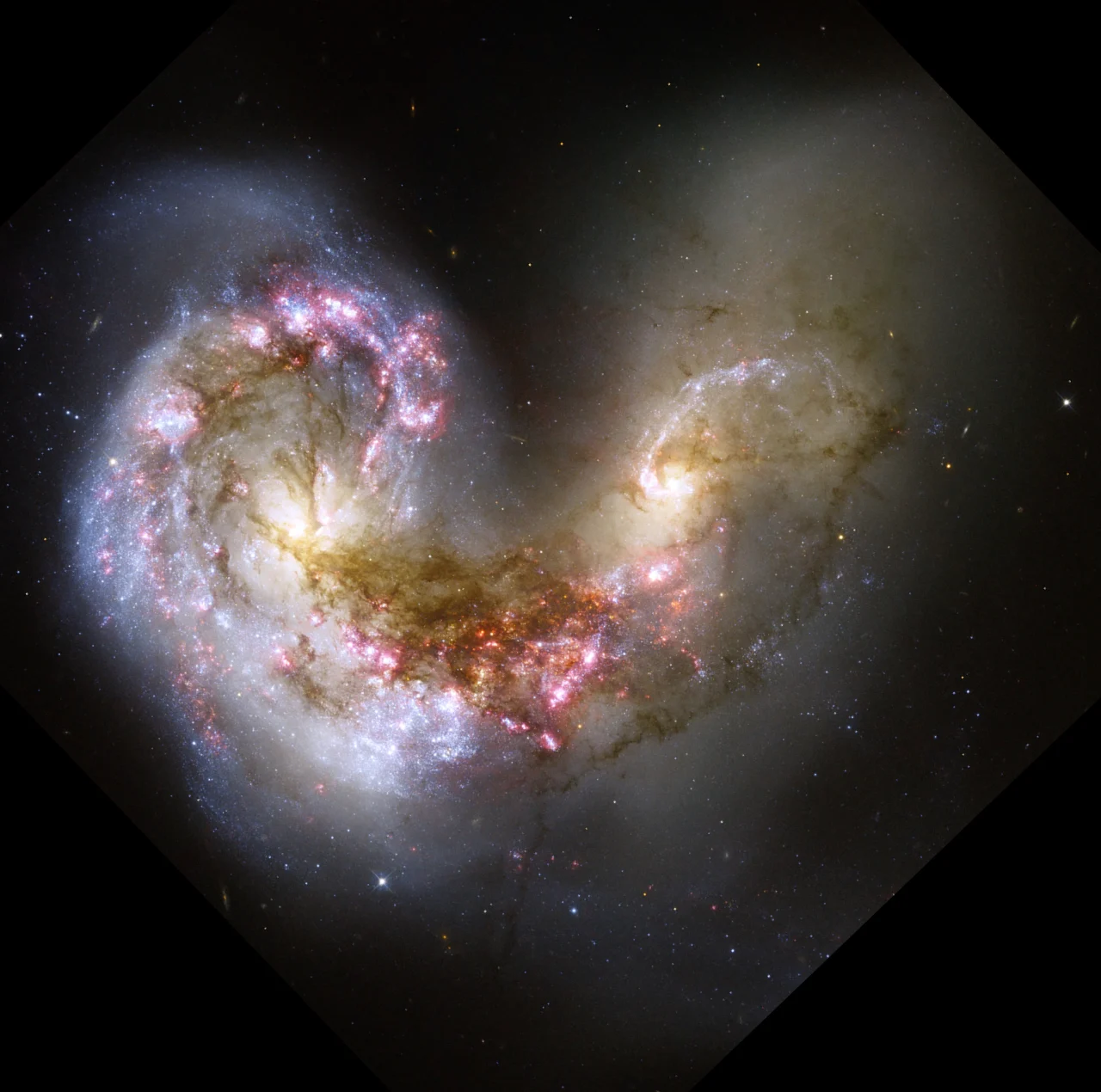 Antenna Galaxies Heart - Hubble