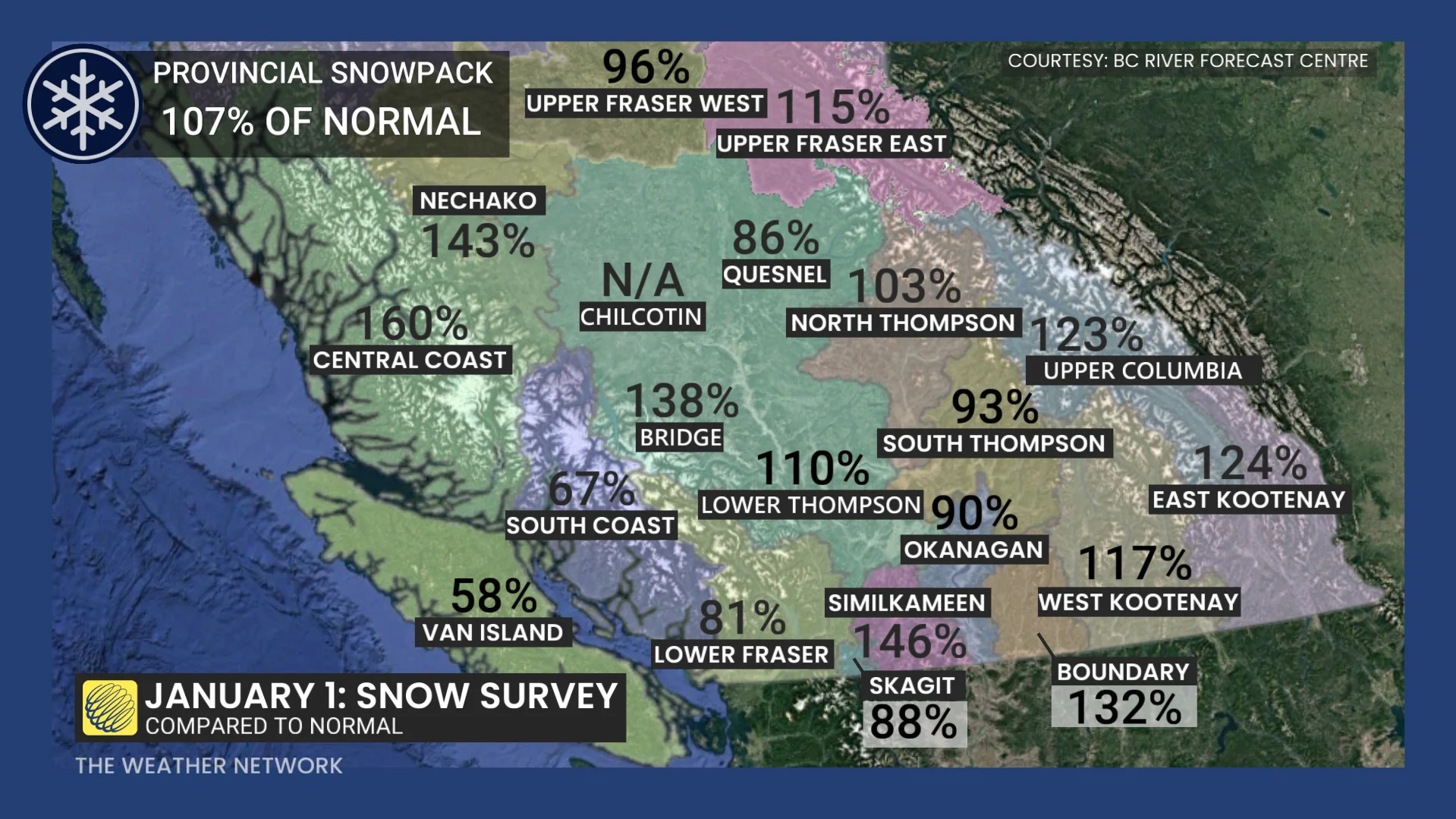 B.C. snowpack/Jan. 1. B.C. snow survey