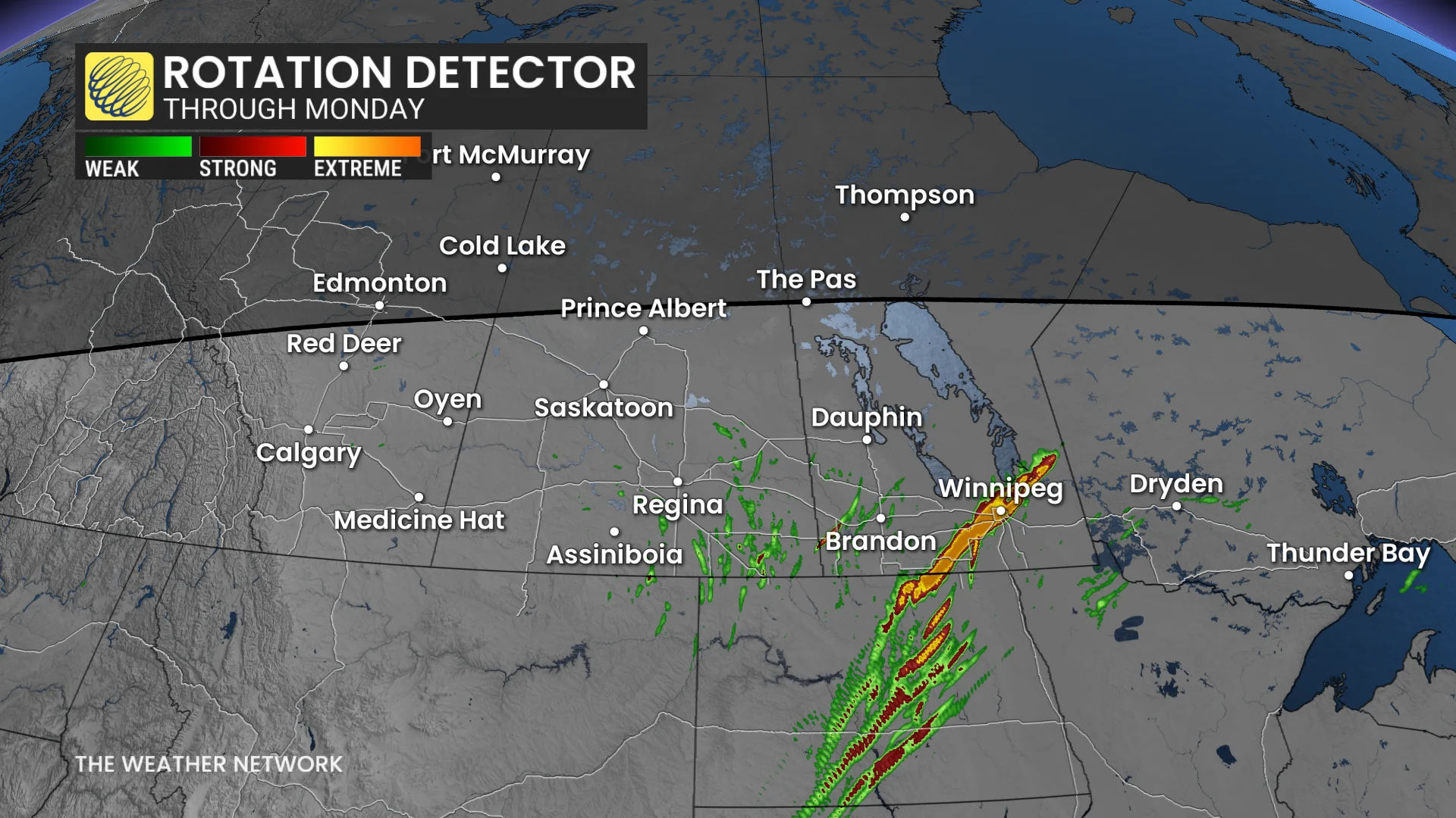 Prairies rotation detector through Monday