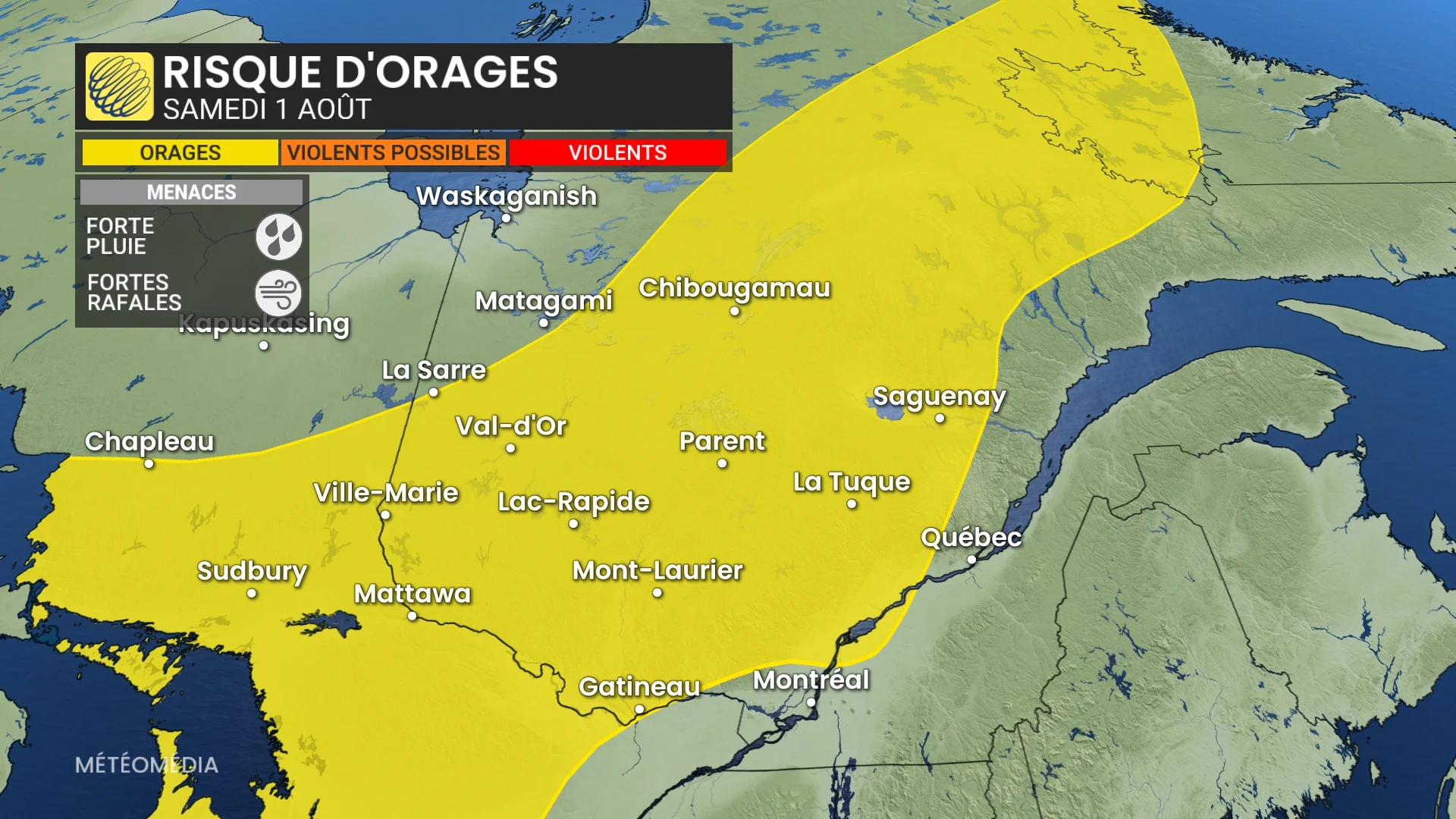 Le festival des orages se poursuit au Québec