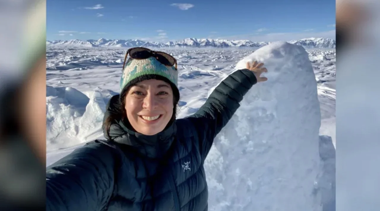 Woman gathers Arctic sea salts that have 'a very intense, clean taste'
