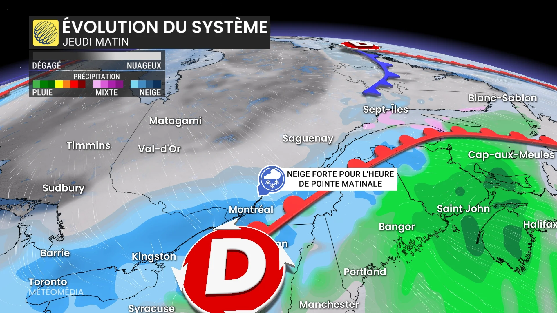 Bordée de neige jeudi : jusqu’à 25 cm au Québec