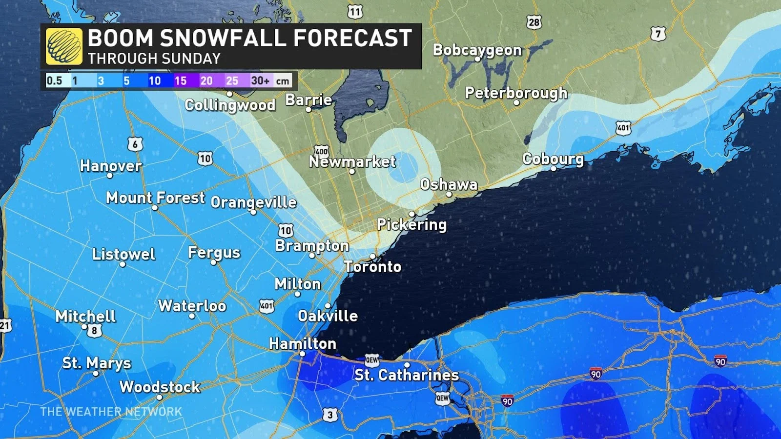 Ontario snowfall BOOM scenario
