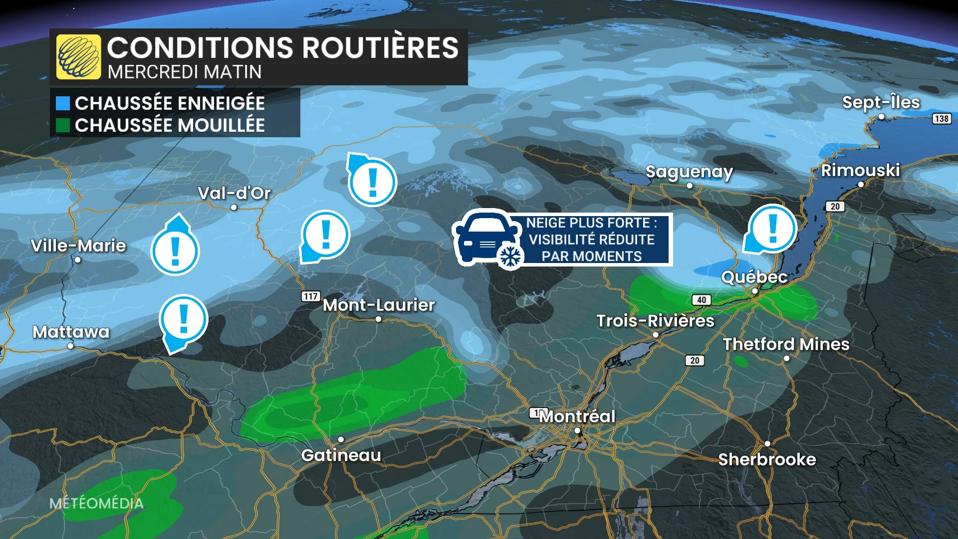 Froid et vent : des routes plus dangereuses à prévoir