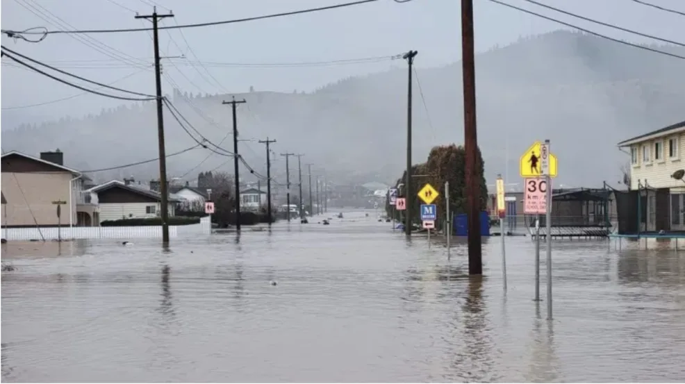 The City of Merritt is on evacuation alert due to flooding that has inundated the municipal wastewater system. (Submitted by Bailee Allen via CBC News)