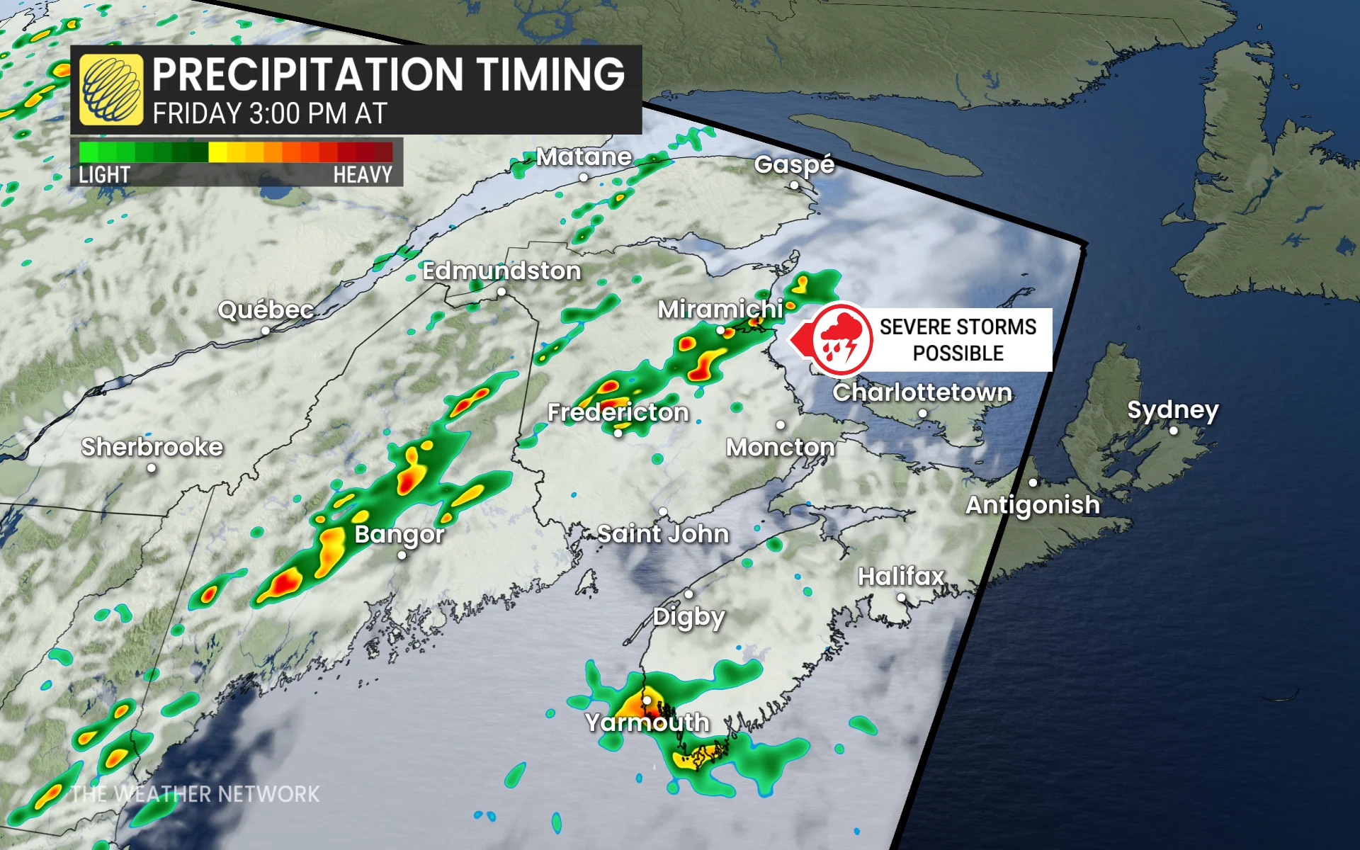Maritimes forecast storms Friday 3 pm - Aug. 28, 2026