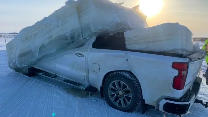 How a crew of three pulled 30,000 lbs of truck, ice out of a frozen river