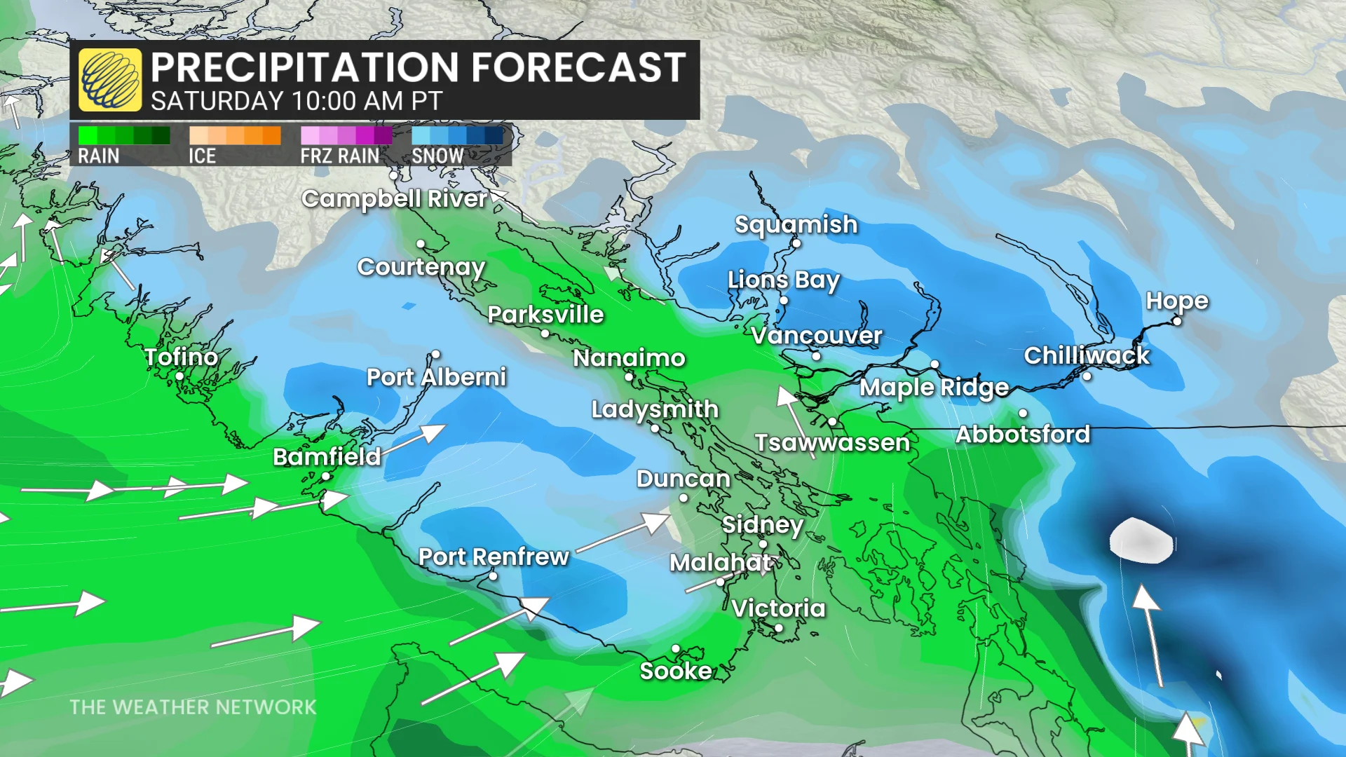 Baron - BC Saturday precipitation - Mar14