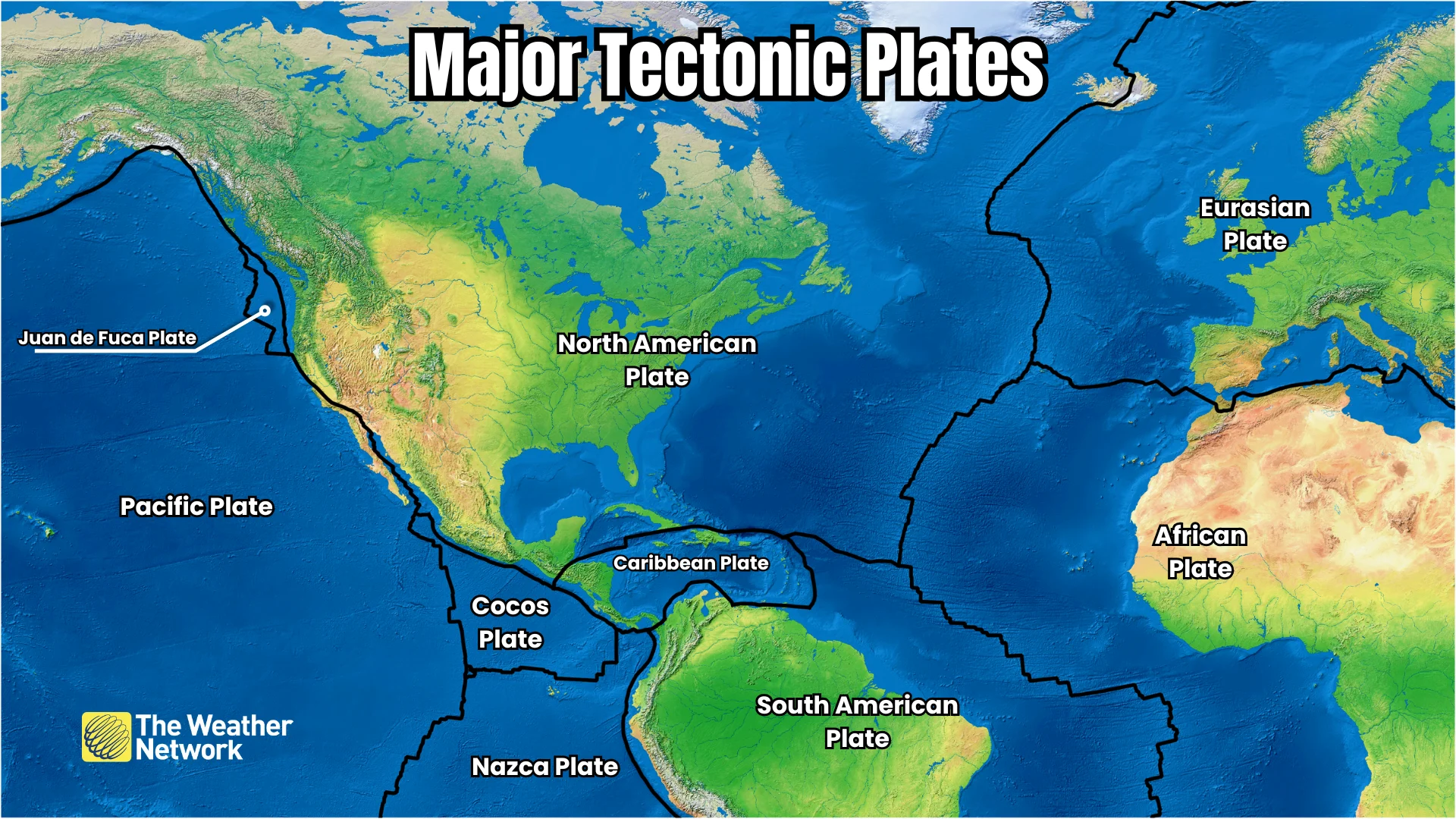 Major Tectonic Plates Map