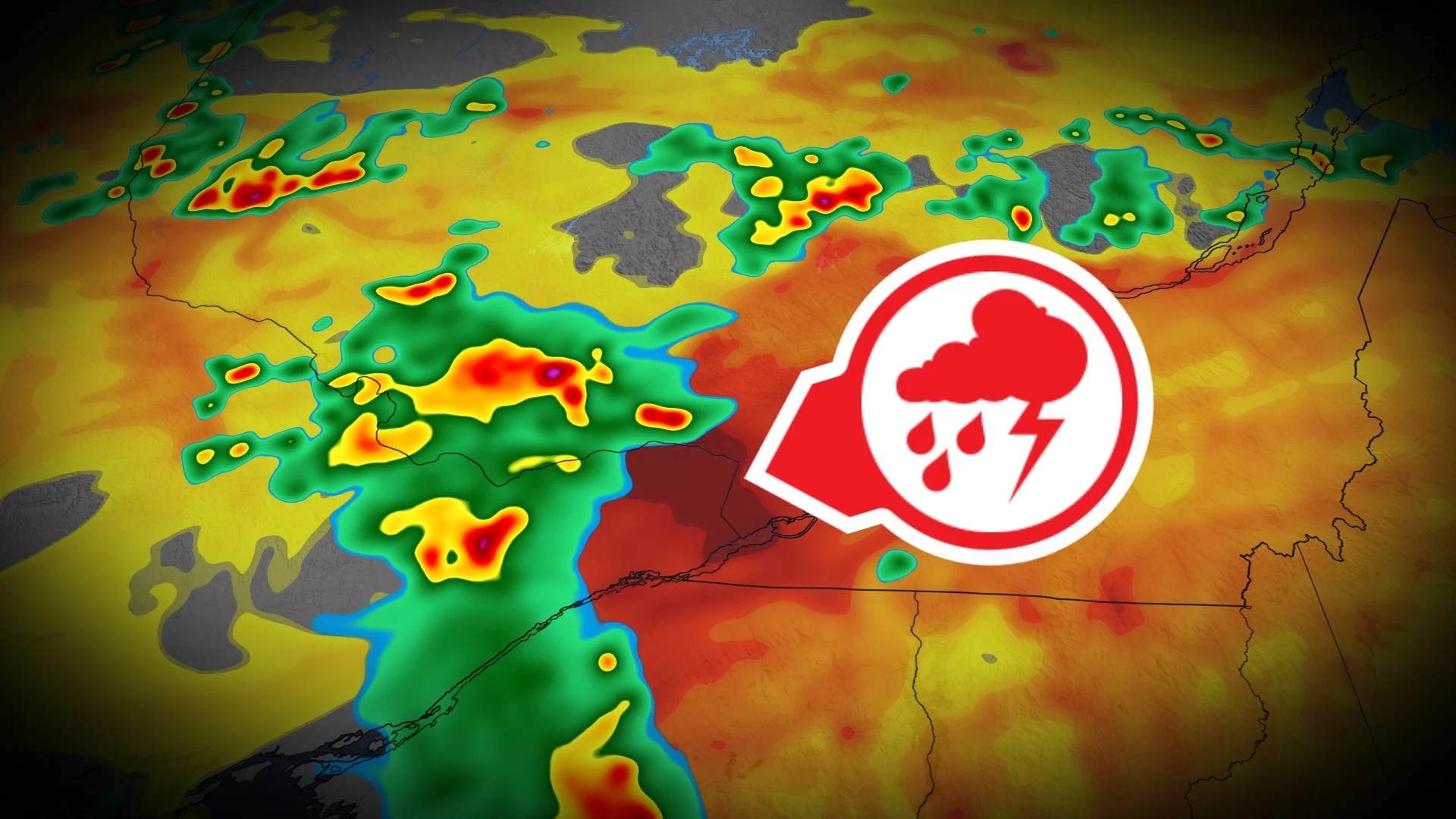 Orages : jusqu’à 50 mm de pluie, rafales à 100 km/h et gros grêlons possibles