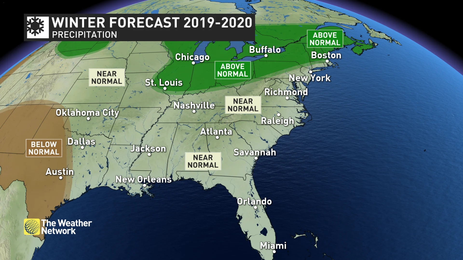 U.S. southeastern precipitation forecast