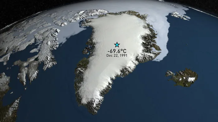 Uncovered after 30 years, Greenland temperature sets new record for extreme cold