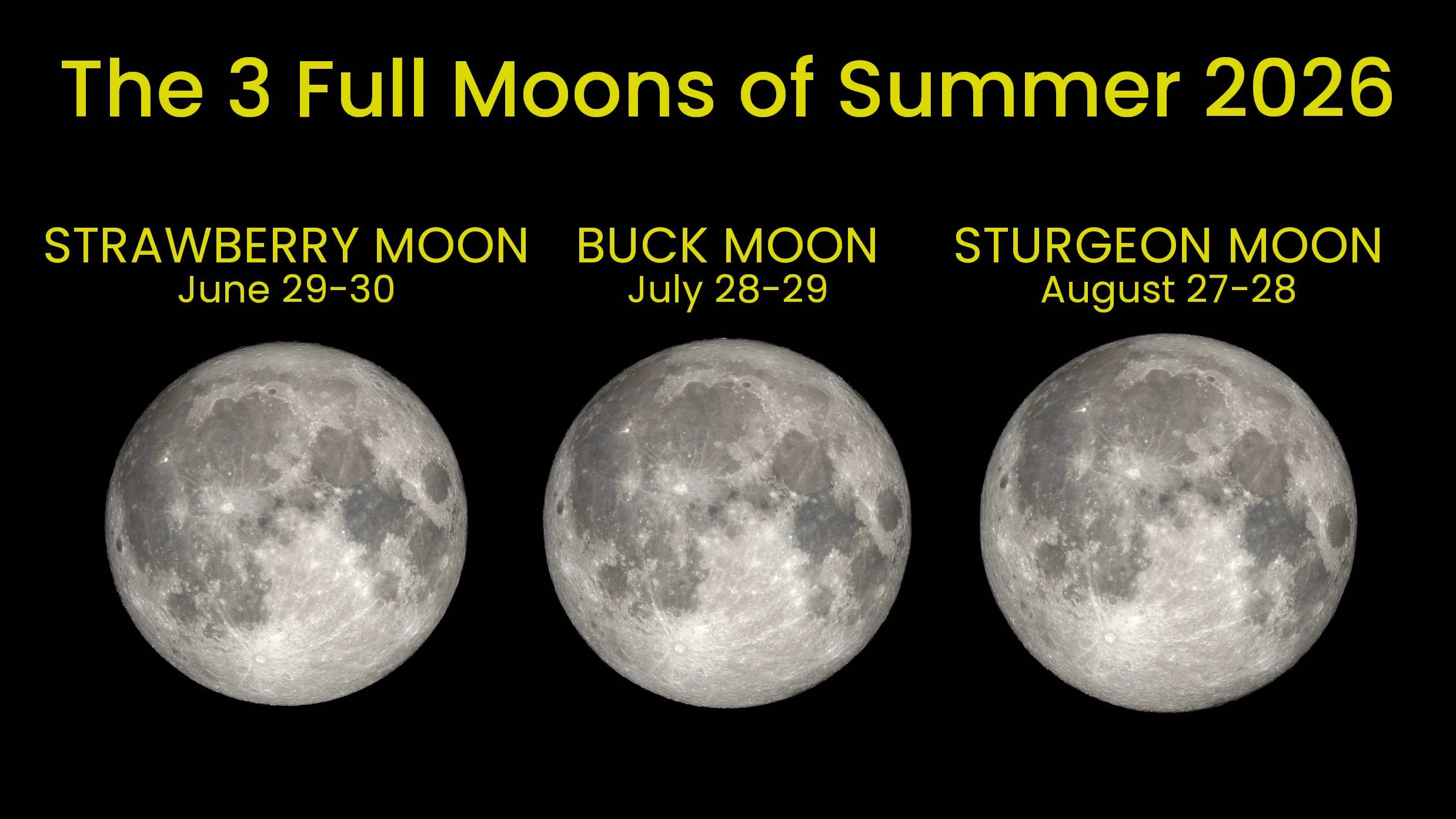 Summer 2026 - Full Moons