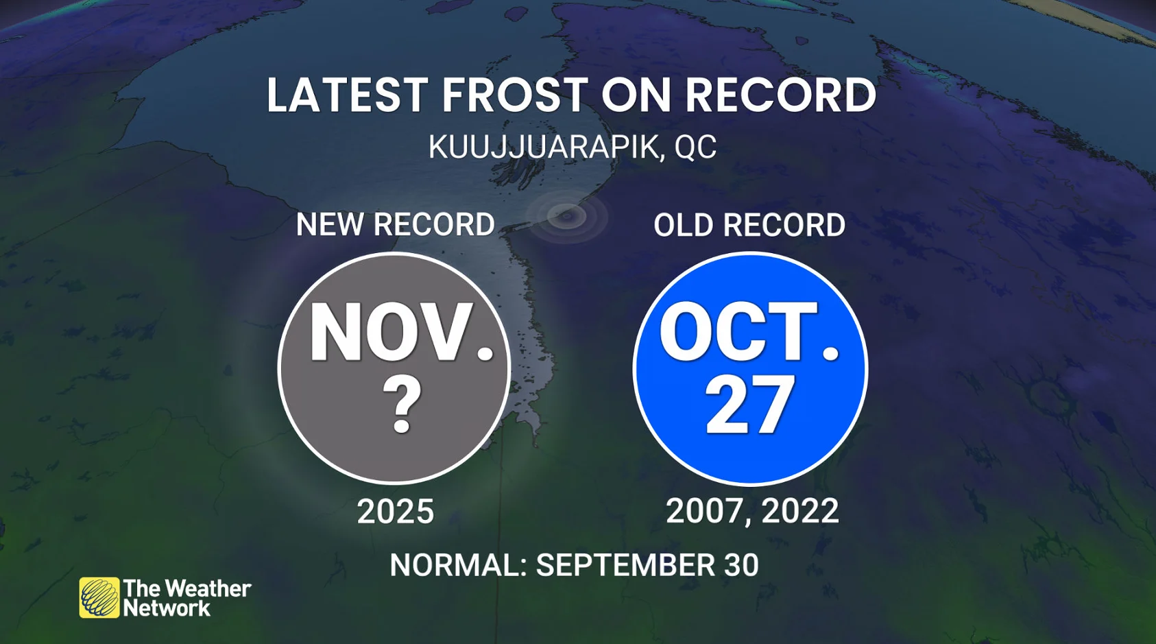 Latest frost on record for Kuujjuarapik, Que.