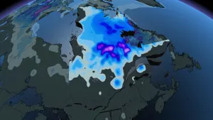 Pendant ce temps, la neige arrive au Québec