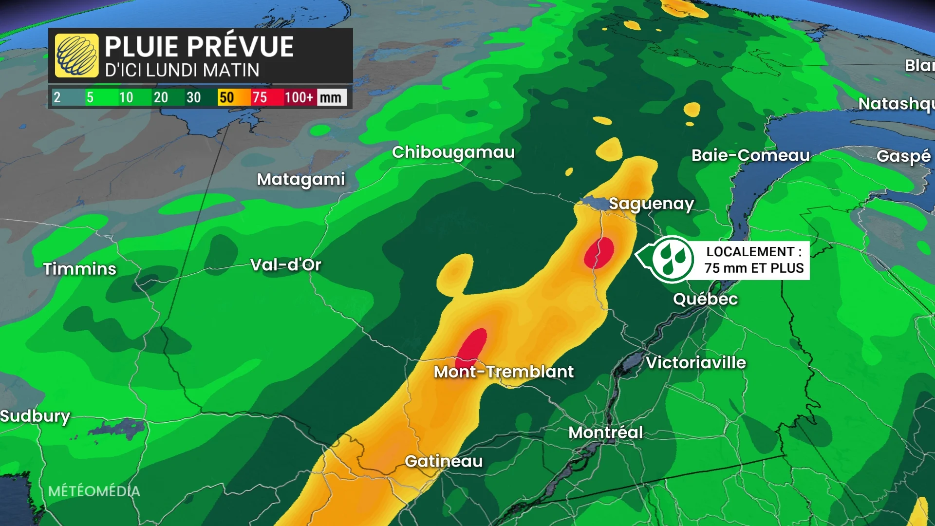 Le festival des orages se poursuit au Québec