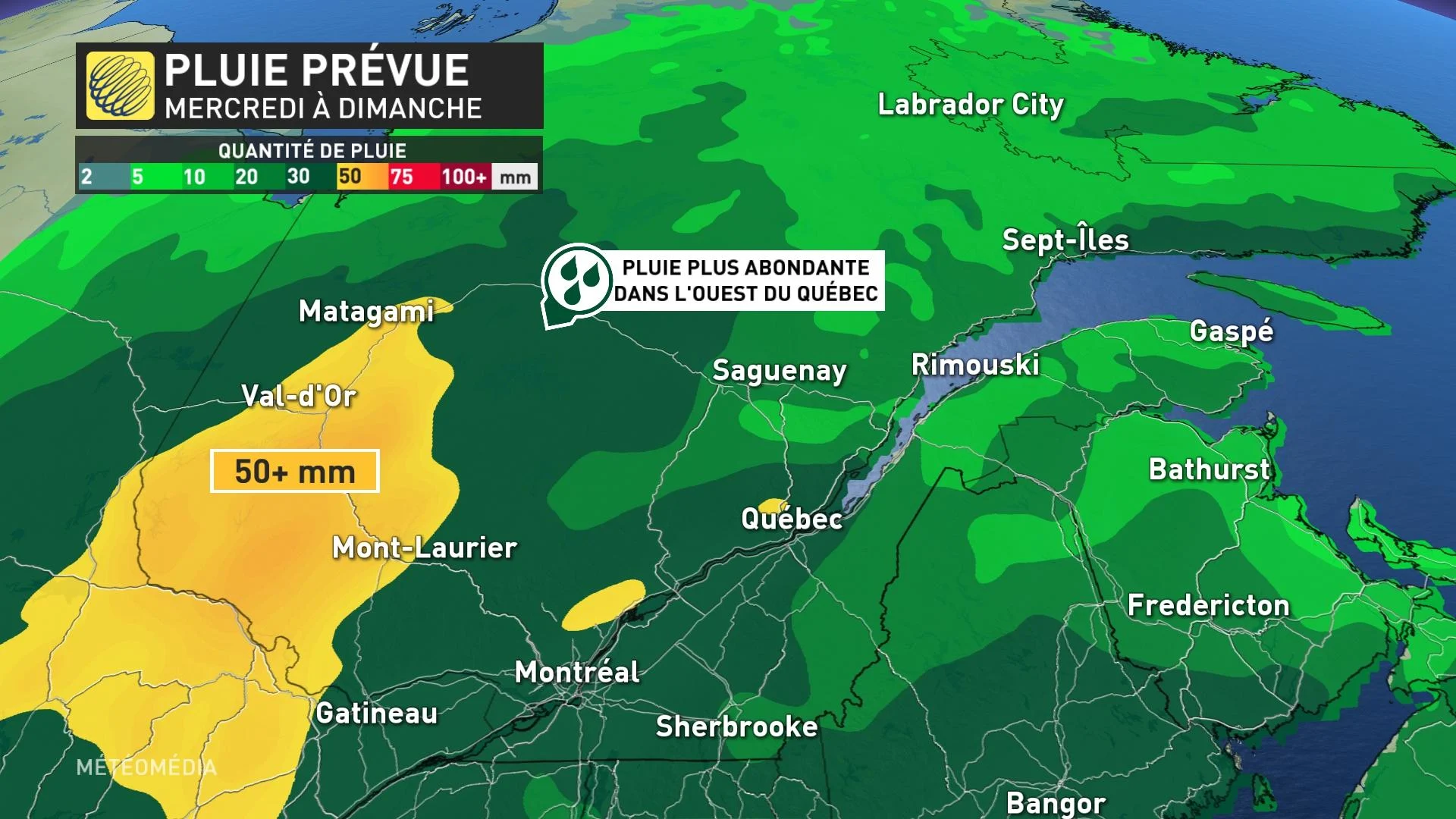 7JOURS : PLUIE PRÉVUE