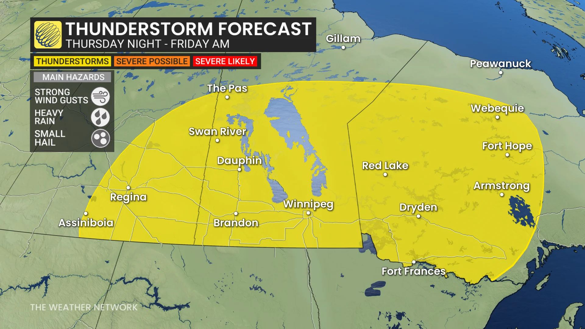Baron - Prairies storm risk Thursday overnight - July 10