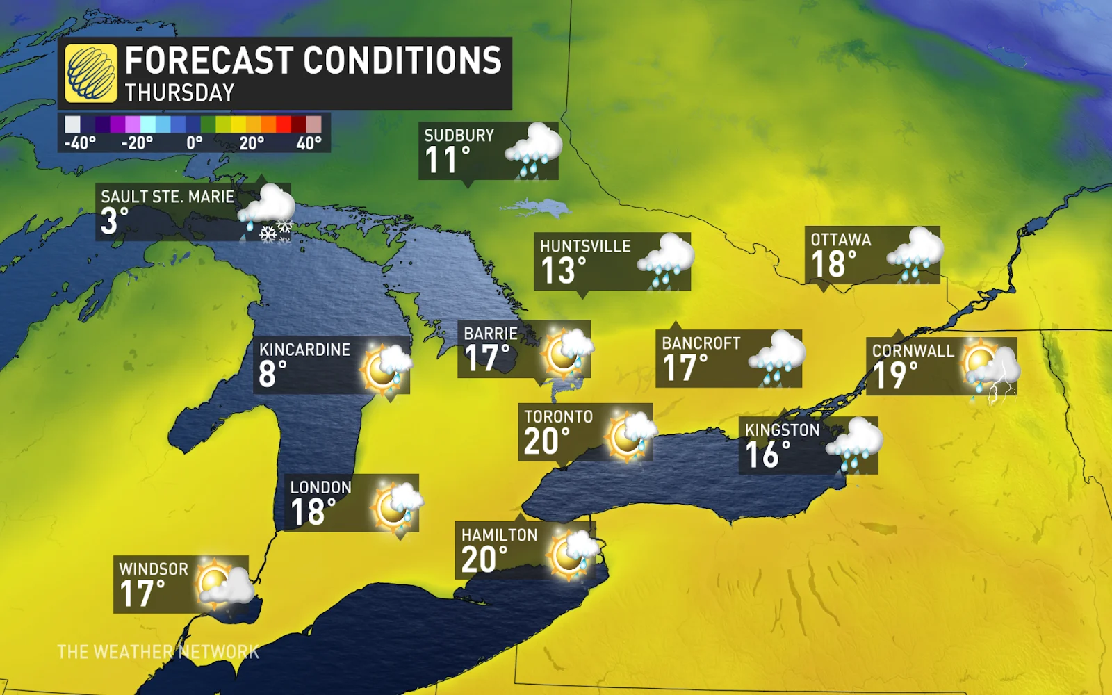 Ontario forecast Thursday temperatures and conditions - April 2,  2025