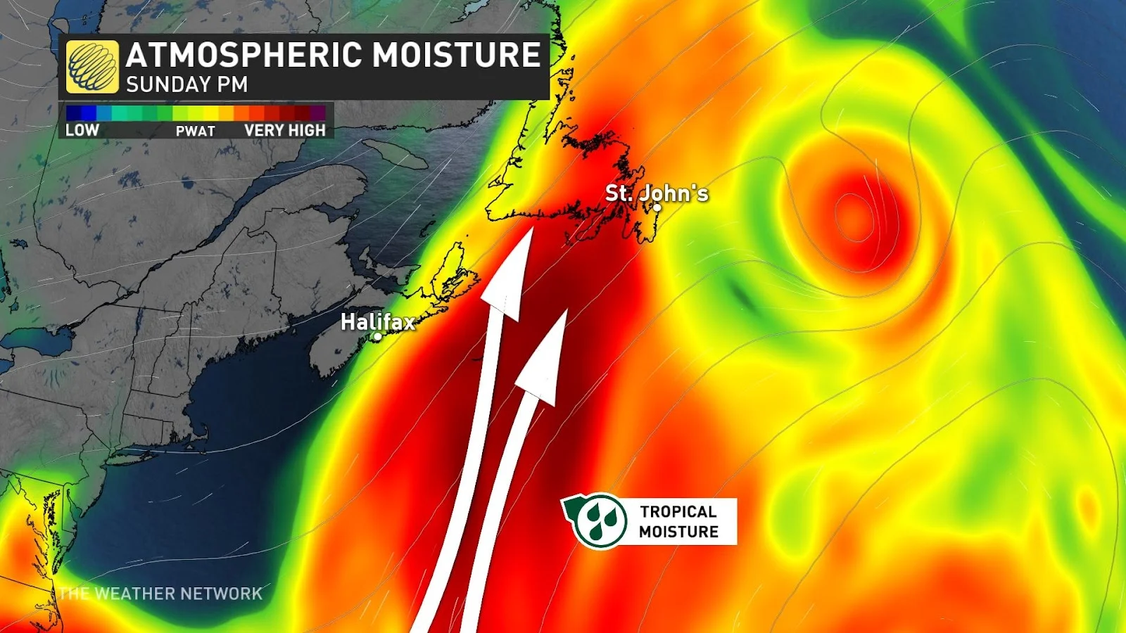 Sunday atm moisture July 22 2023