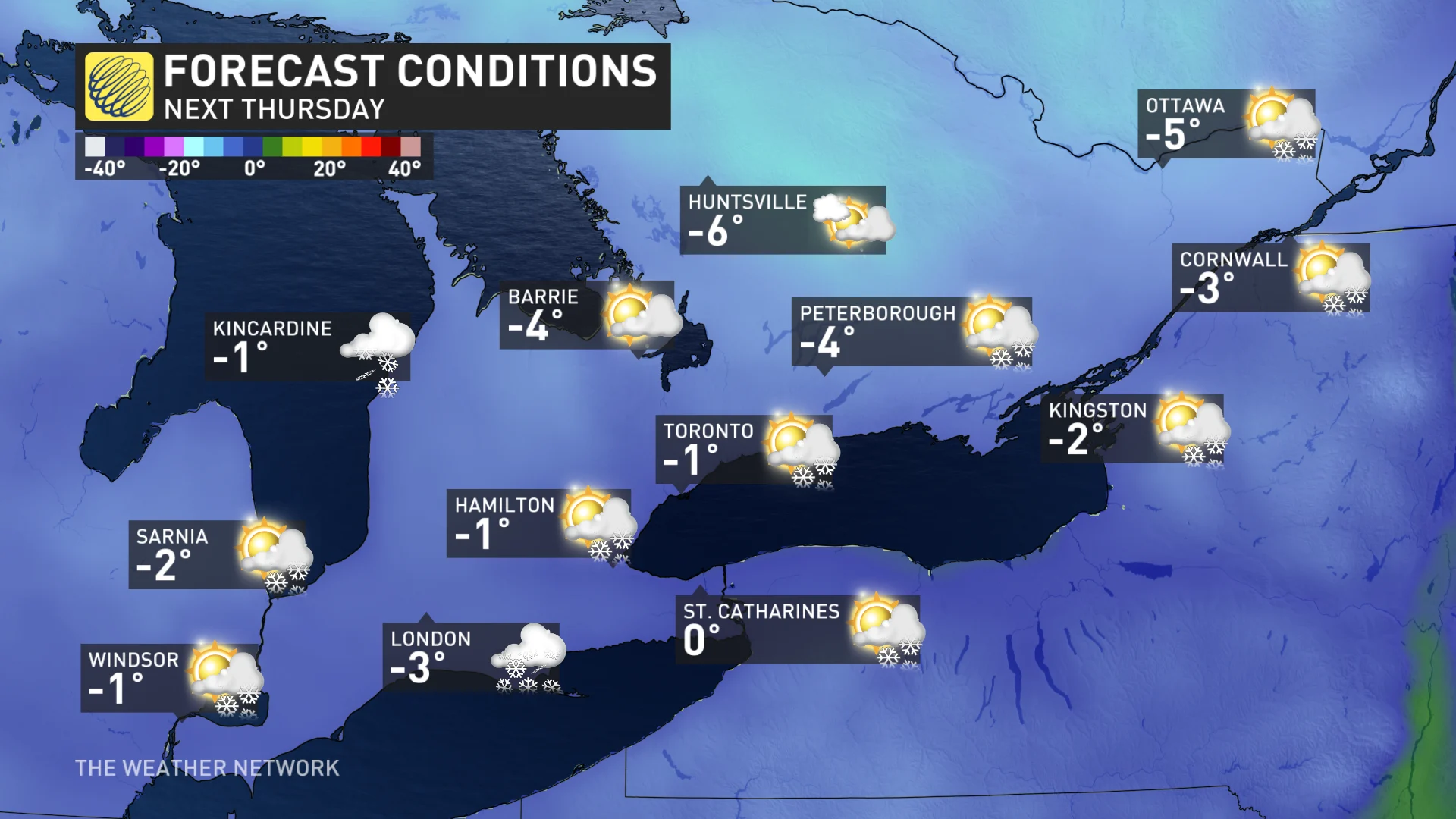Baron - Ontario temperatures for next Thursday - Dec5