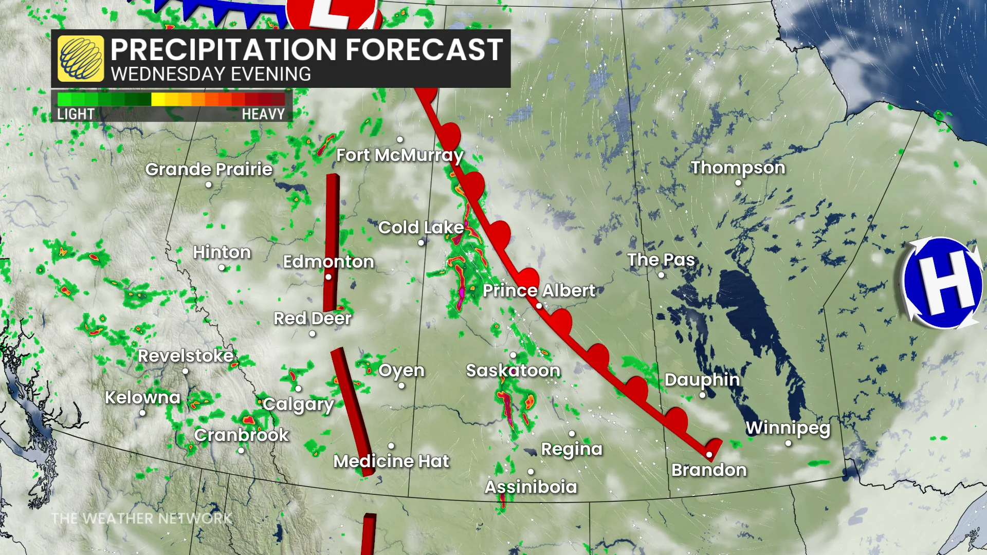 Baron - Prairie precipitation Wednesday evening - June 25