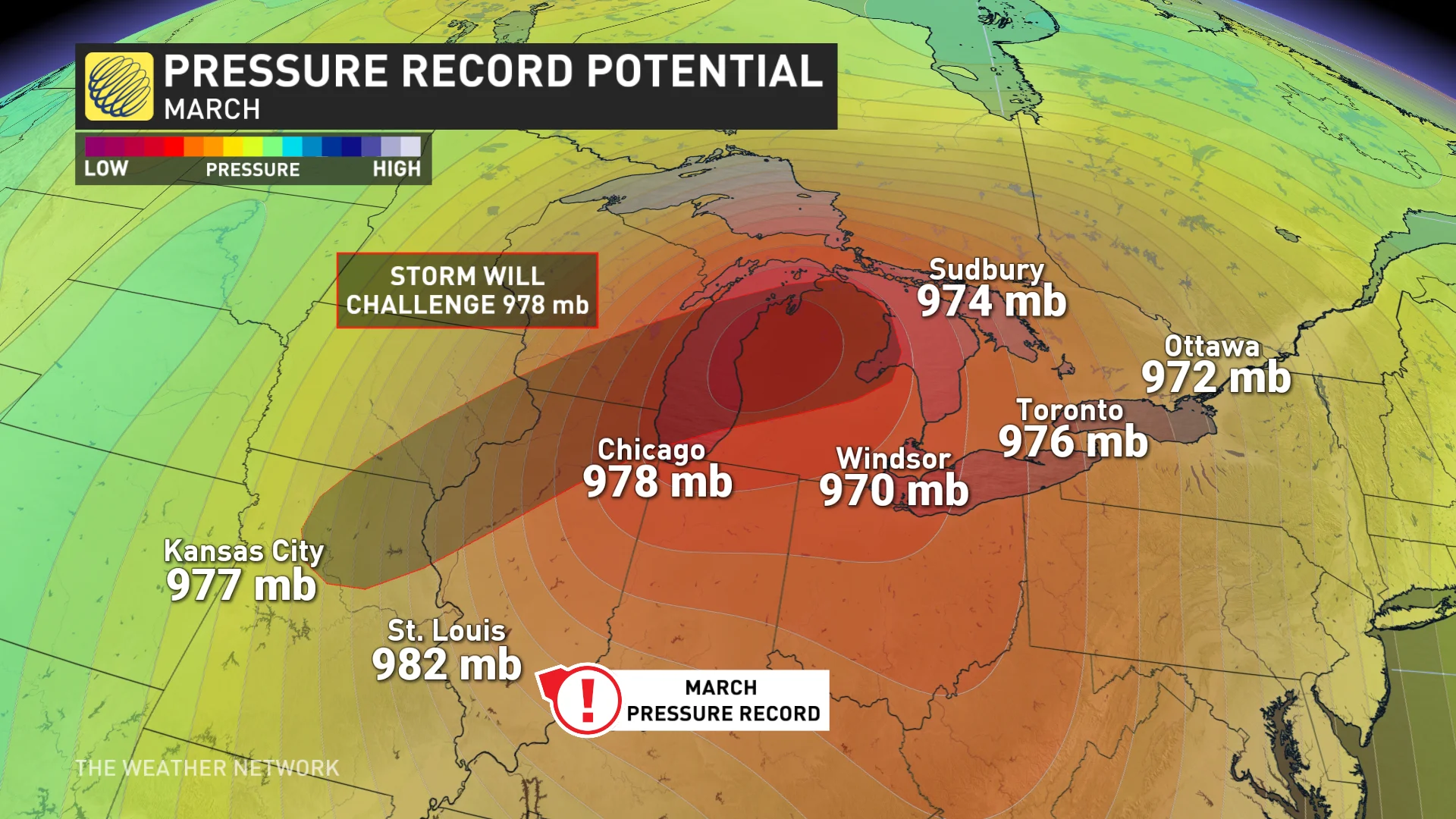 Baron - Great Lakes pressure record - Mar5