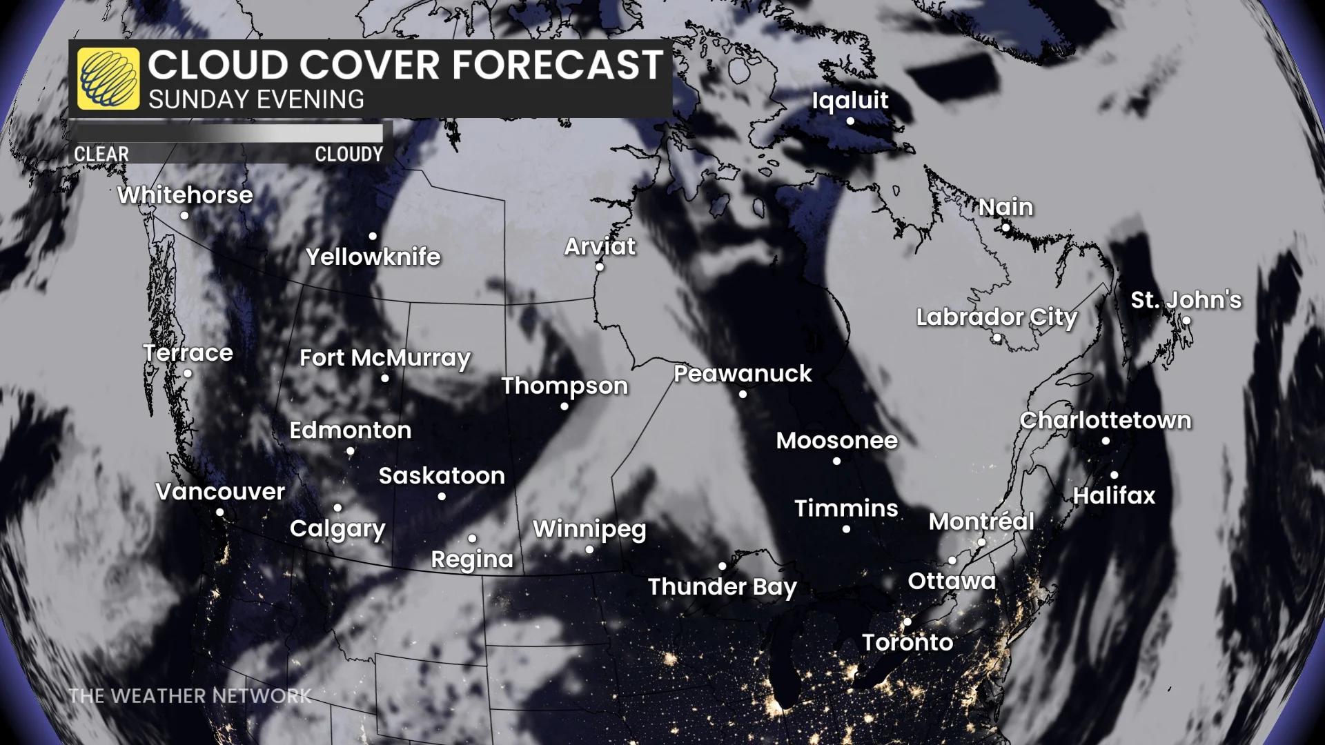 Sunday, June 1 cloud cover forecast Canada