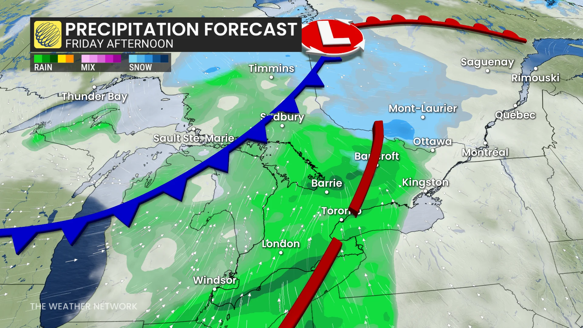 Baron - Ontario Friday afternoon precip - Nov5
