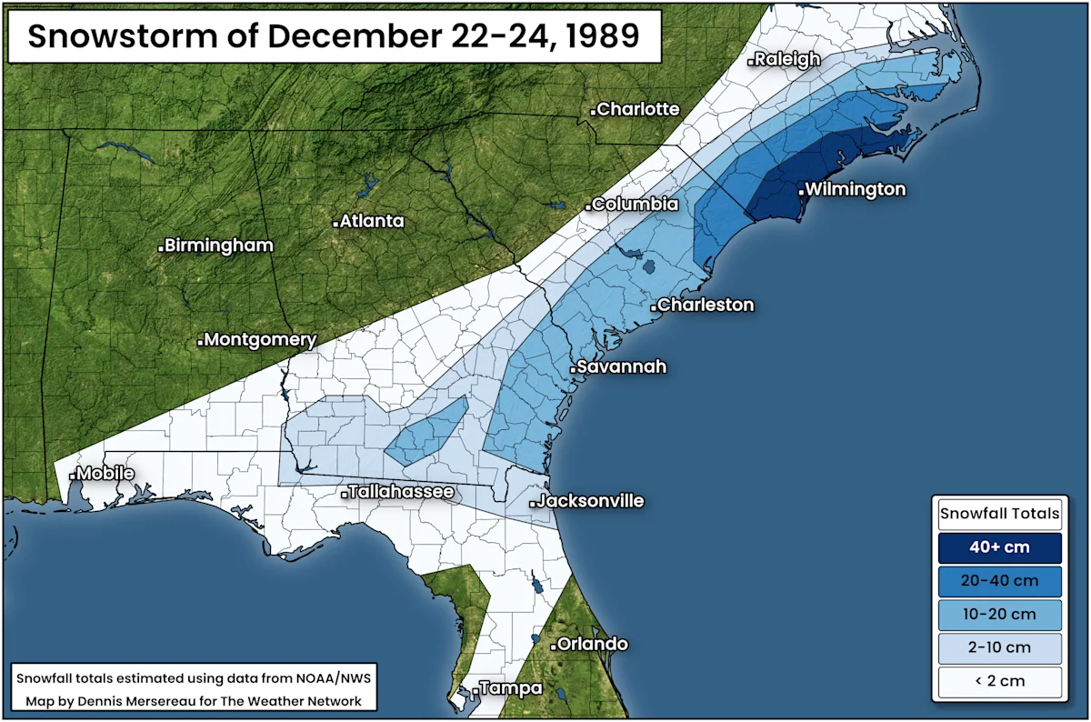 Calgary was warmer than Miami the Christmas it snowed in Florida The