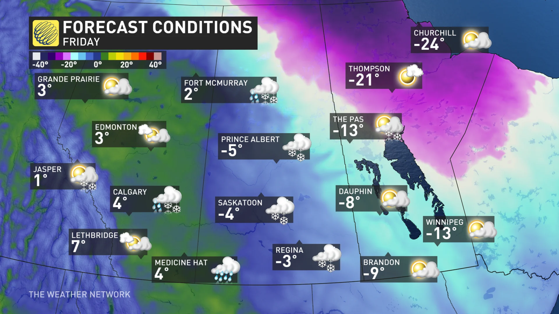 Baron - Friday Prairie temps - Jan9