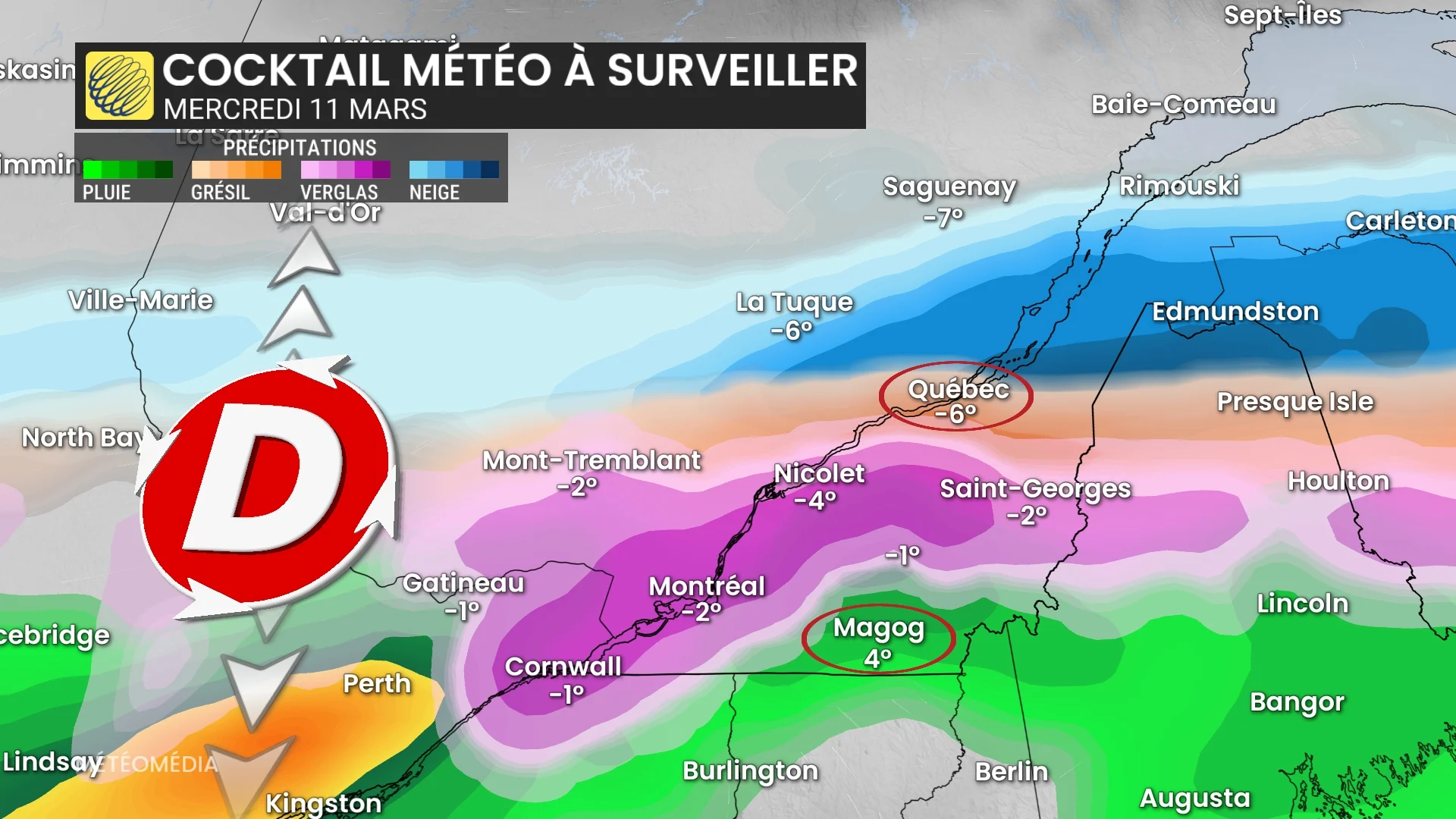 Système majeur : un cocktail météo fonce vers le Québec
