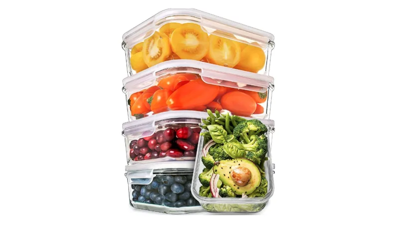 Amazon, glass food storage containers, CANVA, farmers' market essentials