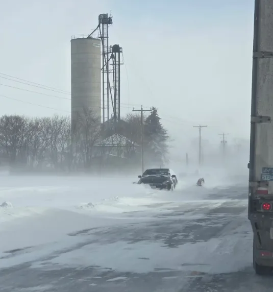 CBC: Many passenger vehicles were partially buried by snow. (Submitted by Gary Vandenheuvel)