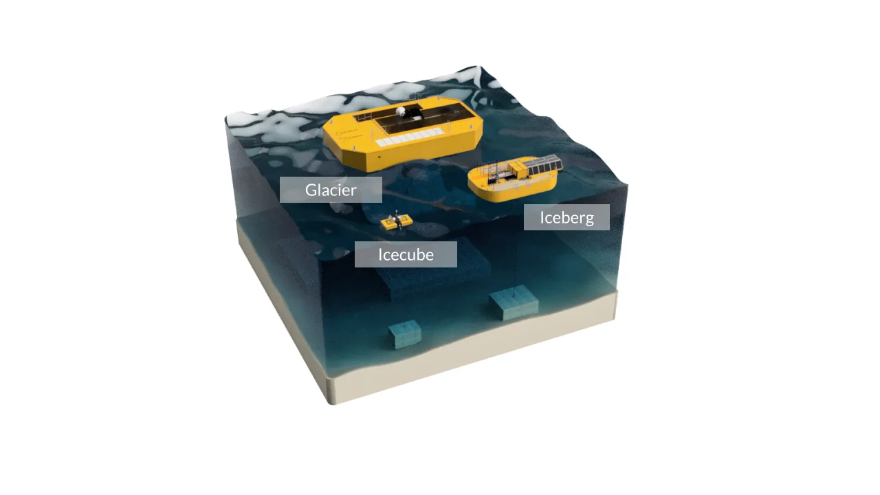 There are different sizes of desalination systems that produce various volumes of water. (An aerial view of the desalination system. (Oneka Technologies))